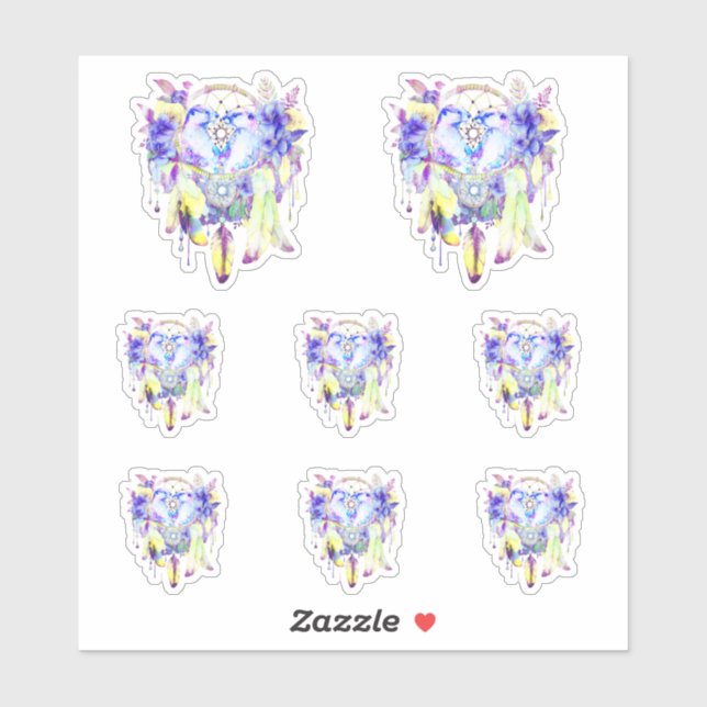 Otter Dreamcatcher Blue Yellow Floral (Sheet)