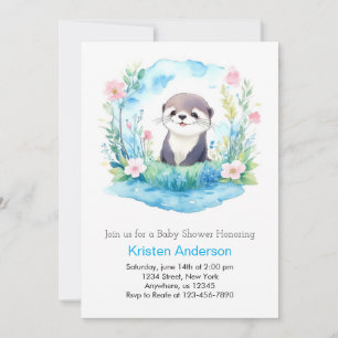 Otter Dreamscape Oasis Boy Baby Shower Invitation