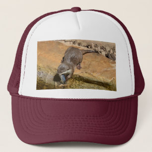 Otter Eating Otterly Delicious Fish,    Trucker Hat