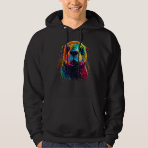 Otter Face Colourful River Sea Animal Art Lover Cu Hoodie