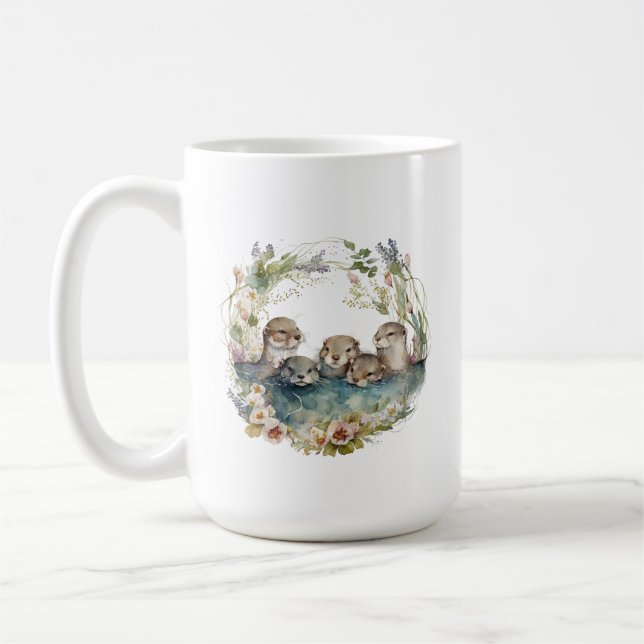 Otter Family Mug (Left)