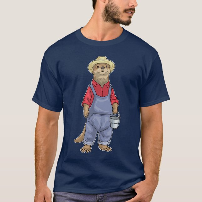 Otter Farmer Bucket Farm T-Shirt (Front)