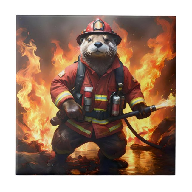Otter Firefighter, Tile (Front)