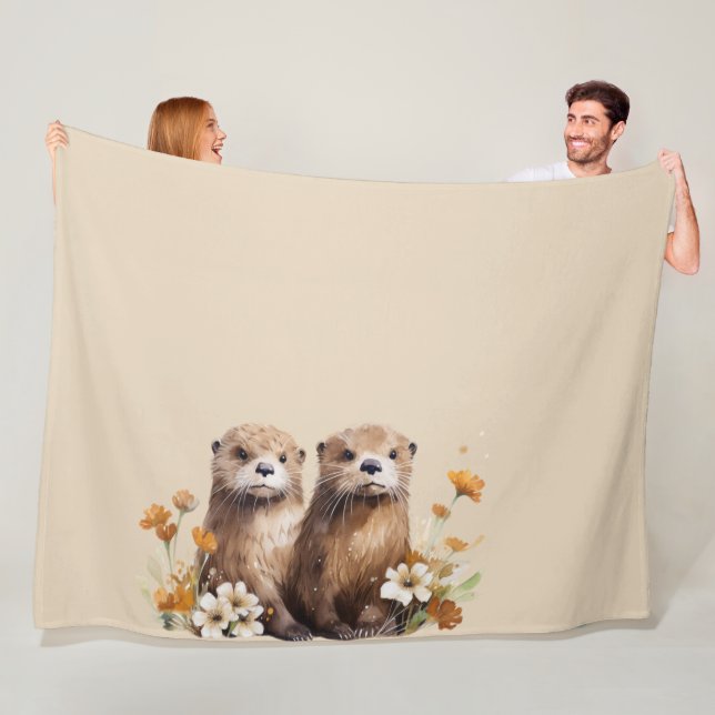 Otter  fleece blanket (In Situ)