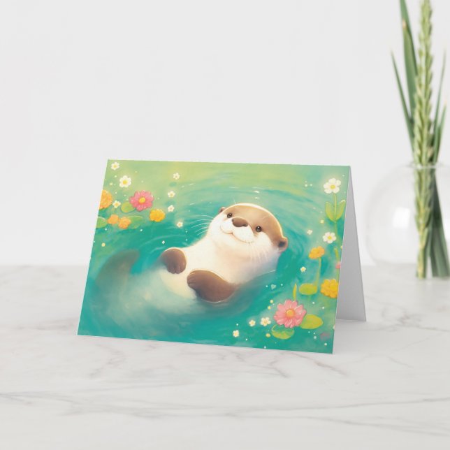 Otter Floating Serenity Card (Front)