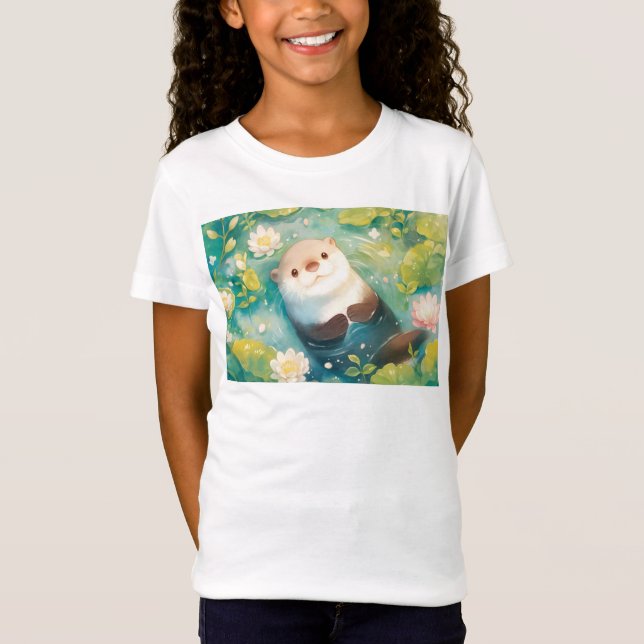 Otter Flowery Pond T-Shirt (Front)