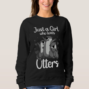 Otter For Girls Women Sea Otter Animal Sweatshirt