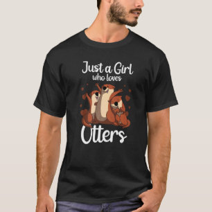 Otter For Girls Women Sea Otter Animal T-Shirt
