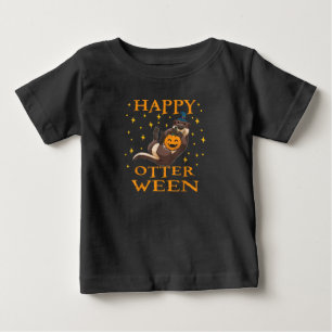 Otter Gift Happy Otter Cute Sea Otter Halloween Baby T-Shirt