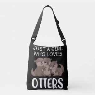 Otter Gift   Just A Girl Who Loves Otters Crossbody Bag