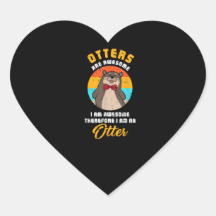 Otter Gift Otter Costume Cute Easy Animal Zoo Heart Sticker