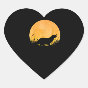 Otter Gift Otter Easy Halloween Otter Lover Gift Heart Sticker