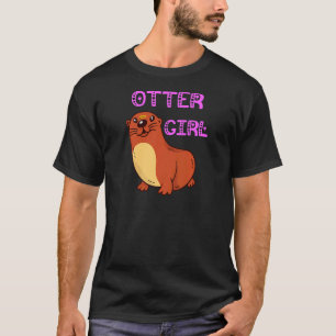 Otter Girl Aquatic Mammal Sea Otter Sealife Water T-Shirt