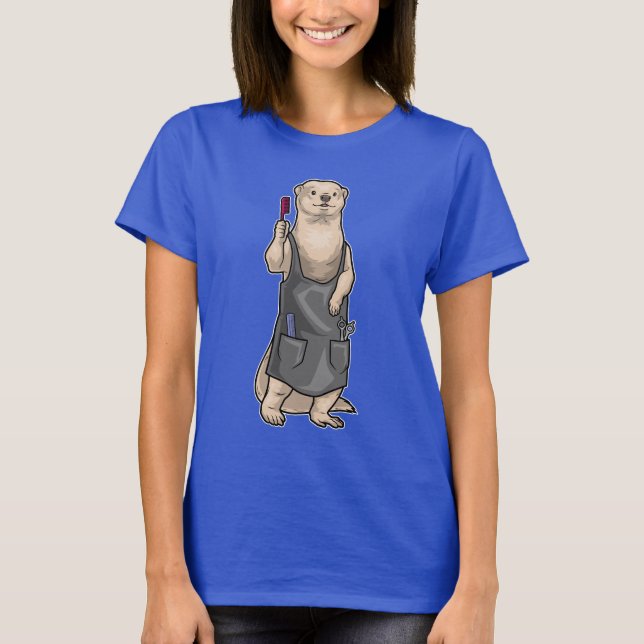 Otter Hairdresser Comb T-Shirt (Front)