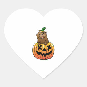 Otter Halloween  Heart Sticker
