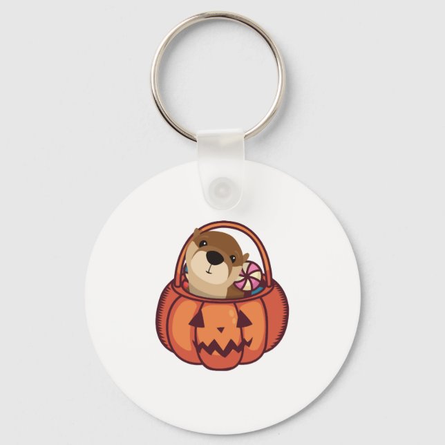 Otter Halloween Key Ring (Front)