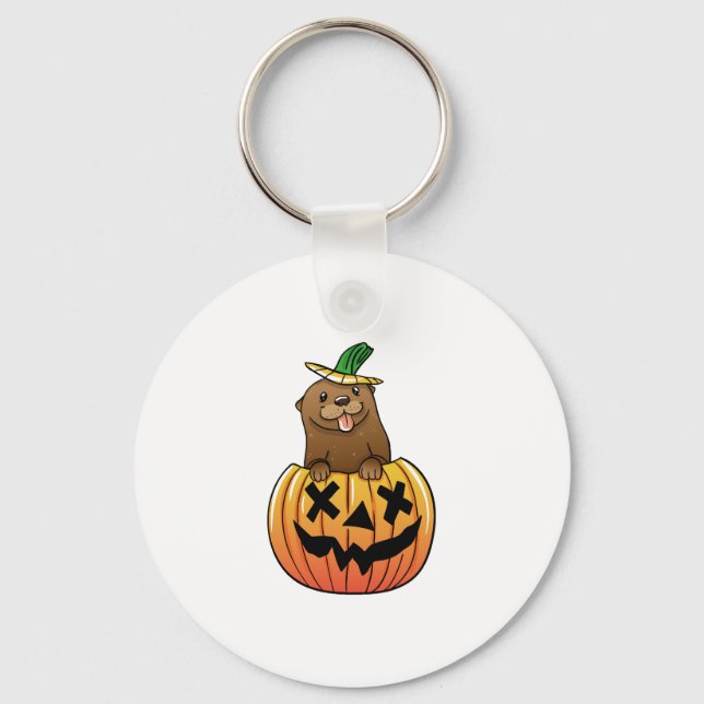 Otter Halloween  Key Ring (Front)
