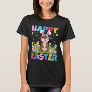 Otter Happy Easter Egg Hunt Bunny Ear Otter Easter T-Shirt