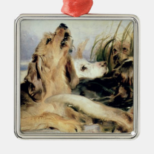 Otter Hounds Metal Tree Decoration