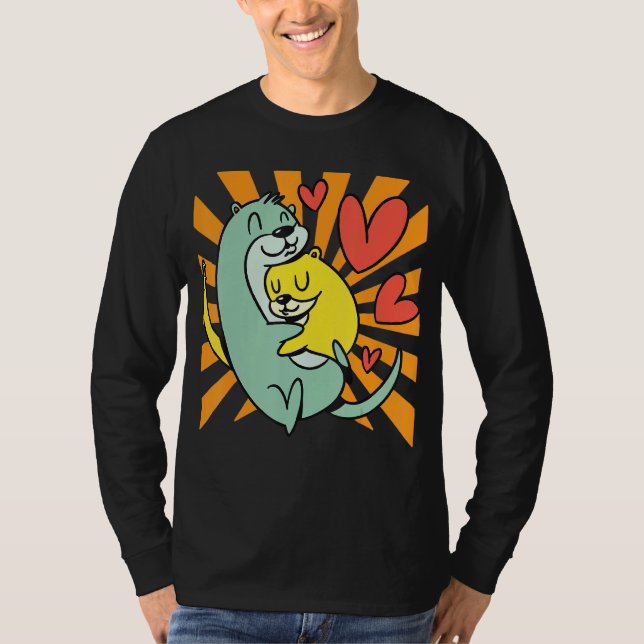 Otter Hugging T-Shirt (Front)