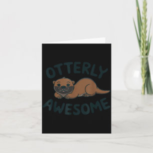 Otter In A Cket Funny Otter Pajamas Sea Otter Cost Card