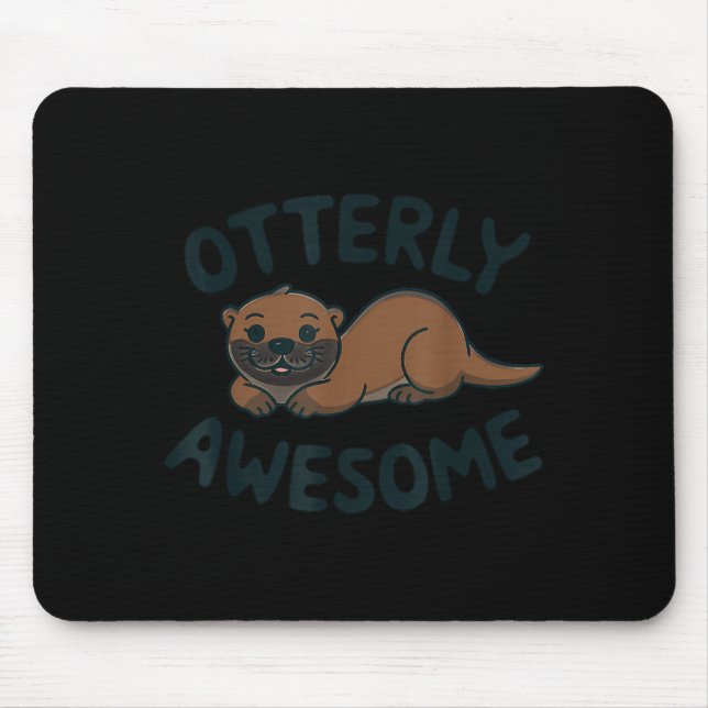 Otter In A Cket Funny Otter Pajamas Sea Otter Cost Mouse Mat (Front)