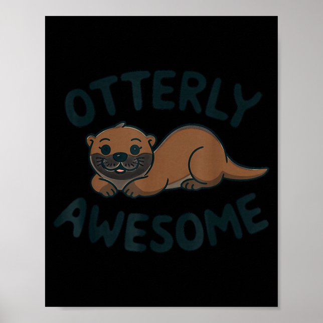 Otter In A Cket Funny Otter Pajamas Sea Otter Cost Poster (Front)