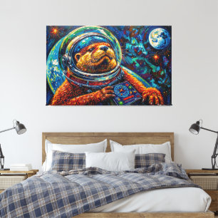 OTTER IN SPACE-5 CANVAS PRINT