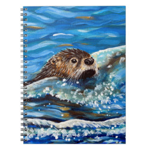 Otter in the Sea Painting Notebook