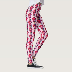 Otter in Valentine's Day Sweater Leggings