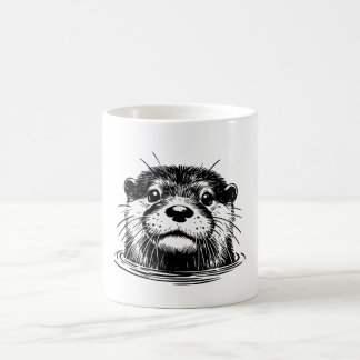 Otter In Water Illustration Coffee Mug