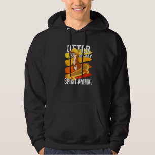 Otter is my Spirit Animal Sea Otter Skateboarding Hoodie