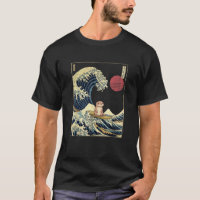 Otter Japanese Kanagawa Wave Funny Surf Animal
