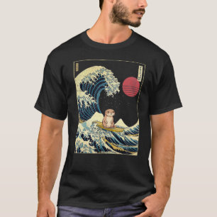 Otter Japanese Kanagawa Wave Funny Surf Animal T-Shirt