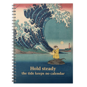 Otter Lantern Woodblock Wave Notebook