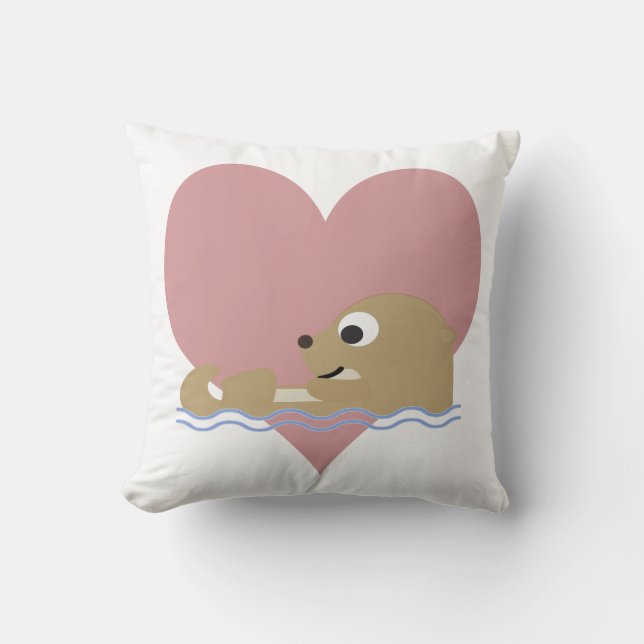 Otter Love Cushion (Front)