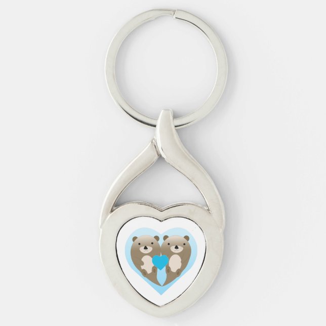 Otter Love Key Ring (Front)
