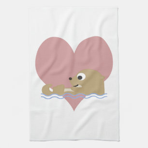 Otter Love Tea Towel