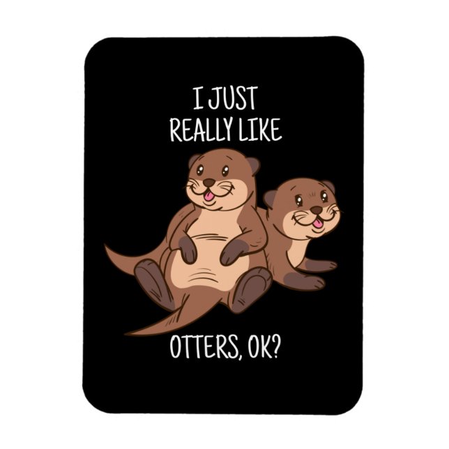 Otter Lover Women Sea Otter Gift for Men Otter Magnet (Vertical)