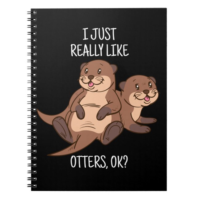 Otter Lover Women Sea Otter Gift for Men Otter Notebook (Front)
