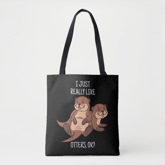 Otter Lover Women Sea Otter Gift for Men Otter Tote Bag (Front)
