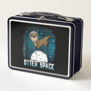 Otter Lovers  Otter Space Funny Outer Space Animal Metal Lunch Box