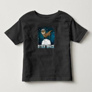 Otter Lovers  Otter Space Funny Outer Space Animal Toddler T-Shirt