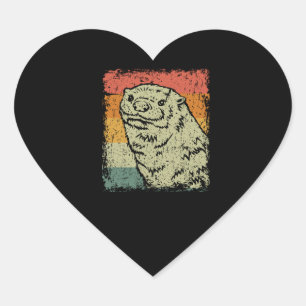 Otter Lovers Sea Otter Gift Otter Pullover Heart Sticker