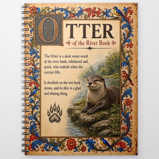 Otter, Mediaeval Bestiary Art Notebook (Creator Uploaded)