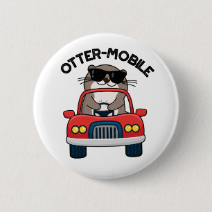 Otter-mobile Funny Animal Car Pun 6 Cm Round Badge