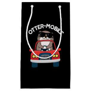 Otter-mobile Funny Animal Car Pun  Small Gift Bag