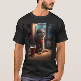 Otter Nerd Otter Drinking Coffee 1 T-Shirt