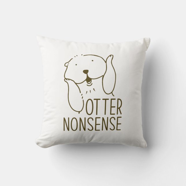 Otter Nonsense Cushion (Front)