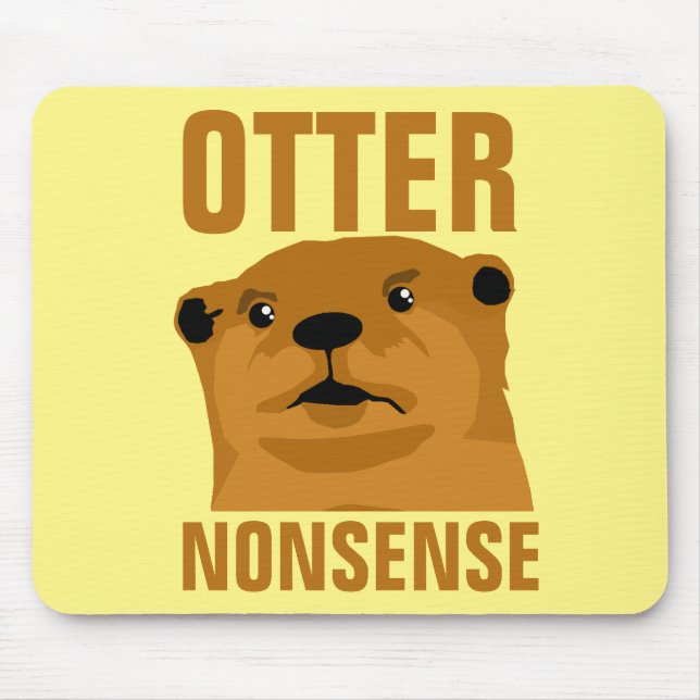 Otter Nonsense Mouse Mat (Front)